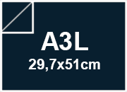 carta SimilTela Zanders 136bluPRUSSIA, 125gr, a3l per rilegatura, cartonaggio, formato a3l (29,7x50cm), 125 grammi x mq bra251a3l