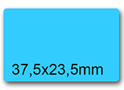 wereinaristea EtichetteAutoadesive, 37,5x23,5(23,5x37,5mm) CartaAZZURRA AZZURRO, adesivo Permanente, angoli arrotondati, per ink-jet, laser e fotocopiatrici, su foglio A4 (210x297mm).