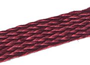 legatoria Segnalibro in treccia da 6mm,  BORDEAUX, in segmenti da 44cm bra295