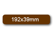 wereinaristea EtichetteAutoadesive, 192x39(39x192mm) Carta MARRONE, adesivo Permanente, angoli arrotondati, per ink-jet, laser e fotocopiatrici, su foglio A4 (210x297mm).