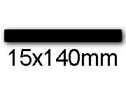 wereinaristea EtichetteAutoadesive 15x140mm(140x15) CartaNERA (140x15mm) angoli arrotondati, 26 etichette su foglio A4 (210x297mm), adesivo permanente, per ink-jet, laser e fotocopiatrici bra2962NE