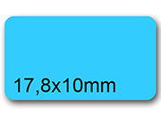wereinaristea EtichetteAutoadesive 17,8x10mm(10x17,8) CartaAZURRO Angoli arrotondati, 270 etichette su foglio A4 (210x297mm), adesivo permanente, per ink-jet, laser e fotocopiatrici .