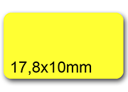 wereinaristea EtichetteAutoadesive 17,8x10mm(10x17,8) CartaGIALLA Angoli arrotondati, 270 etichette su foglio A4 (210x297mm), adesivo permanente, per ink-jet, laser e fotocopiatrici  bra2964GI