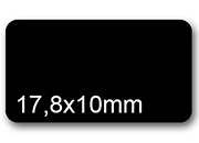 wereinaristea EtichetteAutoadesive 17,8x10mm(10x17,8) CartaNERA Angoli arrotondati, 270 etichette su foglio A4 (210x297mm), adesivo permanente, per ink-jet, laser e fotocopiatrici  BRA2964NE
