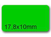 wereinaristea EtichetteAutoadesive 17,8x10mm(10x17,8) CartaVERDE Angoli arrotondati, 270 etichette su foglio A4 (210x297mm), adesivo permanente, per ink-jet, laser e fotocopiatrici  bra2964VE