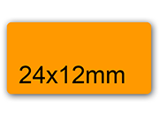 wereinaristea EtichetteAutoadesive, 24x12(12x24mm) CartaARANCIONE Adesivo Permanente, angoli arrotondati, per ink-jet, laser e fotocopiatrici, su foglio A4 (210x297mm) BRA2969ara