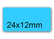wereinaristea EtichetteAutoadesive, 24x12(12x24mm) CartaAZZURRA Adesivo Permanente, angoli arrotondati, per ink-jet, laser e fotocopiatrici, su foglio A4 (210x297mm).