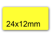 wereinaristea EtichetteAutoadesive, 24x12(12x24mm) CartaGIALLA Adesivo Permanente, angoli arrotondati, per ink-jet, laser e fotocopiatrici, su foglio A4 (210x297mm) bra2969GI