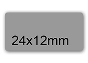 wereinaristea EtichetteAutoadesive, 24x12(12x24mm) CartaGRIGIA Adesivo Permanente, angoli arrotondati, per ink-jet, laser e fotocopiatrici, su foglio A4 (210x297mm) BRA2969gri