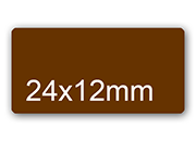 wereinaristea EtichetteAutoadesive, 24x12(12x24mm) CartaMARRONE Adesivo Permanente, angoli arrotondati, per ink-jet, laser e fotocopiatrici, su foglio A4 (210x297mm).