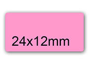 wereinaristea EtichetteAutoadesive, 24x12(12x24mm) CartaROSA Adesivo Permanente, angoli arrotondati, per ink-jet, laser e fotocopiatrici, su foglio A4 (210x297mm) BRA2969rosa