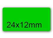 wereinaristea EtichetteAutoadesive, 24x12(12x24mm) CartaVERDE Adesivo Permanente, angoli arrotondati, per ink-jet, laser e fotocopiatrici, su foglio A4 (210x297mm) bra2969VE