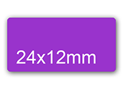 wereinaristea EtichetteAutoadesive, 24x12(12x24mm) CartaVIOLA Adesivo Permanente, angoli arrotondati, per ink-jet, laser e fotocopiatrici, su foglio A4 (210x297mm) BRA2969vio