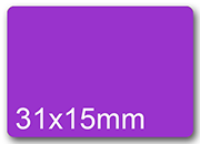 wereinaristea EtichetteAutoadesive, 31x15(15x31mm) CartaVIOLA Adesivo Permanente, angoli arrotondati, per ink-jet, laser e fotocopiatrici, su foglio A4 (210x297mm).