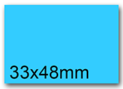 wereinaristea EtichetteAutoadesive, 33x48mm(48x33) CartaAZZURRA Adesivo Permanente, angoli a spigolo, per ink-jet, laser e fotocopiatrici, su foglio A4 (210x297mm).