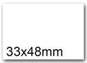 wereinaristea EtichetteAutoadesive, 33x48mm(48x33) CartaBIANCA Adesivo Permanente, angoli a spigolo, per ink-jet, laser e fotocopiatrici, su foglio A4 (210x297mm) bra2973