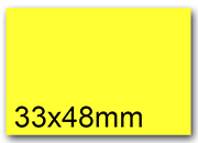 wereinaristea EtichetteAutoadesive, 33x48mm(48x33) CartaGIALLA Adesivo Permanente, angoli a spigolo, per ink-jet, laser e fotocopiatrici, su foglio A4 (210x297mm).