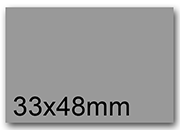wereinaristea EtichetteAutoadesive, 33x48mm(48x33) CartaGRIGIA Adesivo Permanente, angoli a spigolo, per ink-jet, laser e fotocopiatrici, su foglio A4 (210x297mm) BRA2973gri