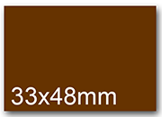 wereinaristea EtichetteAutoadesive, 33x48mm(48x33) CartaMARRONE Adesivo Permanente, angoli a spigolo, per ink-jet, laser e fotocopiatrici, su foglio A4 (210x297mm).