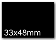 wereinaristea EtichetteAutoadesive, 33x48mm(48x33) CartaNERA Adesivo Permanente, angoli a spigolo, per ink-jet, laser e fotocopiatrici, su foglio A4 (210x297mm) BRA2973ner
