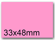 wereinaristea EtichetteAutoadesive, 33x48mm(48x33) CartaROSA Adesivo Permanente, angoli a spigolo, per ink-jet, laser e fotocopiatrici, su foglio A4 (210x297mm) BRA2973rosa
