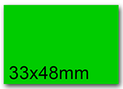 wereinaristea EtichetteAutoadesive, 33x48mm(48x33) CartaVERDE Adesivo Permanente, angoli a spigolo, per ink-jet, laser e fotocopiatrici, su foglio A4 (210x297mm) bra2973VE