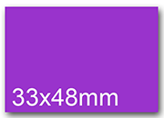 wereinaristea EtichetteAutoadesive, 33x48mm(48x33) CartaVIOLA Adesivo Permanente, angoli a spigolo, per ink-jet, laser e fotocopiatrici, su foglio A4 (210x297mm) BRA2973vio