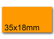 wereinaristea EtichetteAutoadesive, 35x18mm(18x35) CartaARANCIONE ARANCIONE, adesivo Permanente, angoli a spigolo, per ink-jet, laser e fotocopiatrici, su foglio A4 (210x297mm).