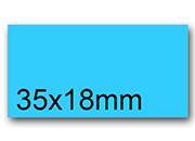 wereinaristea EtichetteAutoadesive, 35x18mm(18x35) CartaAZZURRA AZZURRO, adesivo Permanente, angoli a spigolo, per ink-jet, laser e fotocopiatrici, su foglio A4 (210x297mm) bra2975AZ
