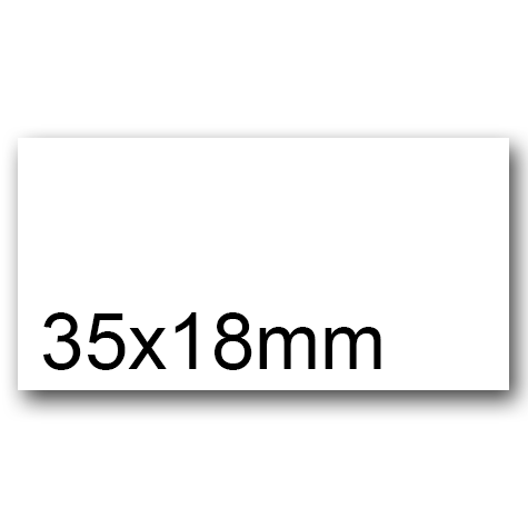 wereinaristea EtichetteAutoadesive, 35x18mm(18x35) CartaBIANCA Adesivo Permanente, angoli a spigolo, per ink-jet, laser e fotocopiatrici, su foglio A4 (210x297mm).