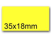wereinaristea EtichetteAutoadesive, 35x18mm(18x35) CartaGIALLA GIALLO, adesivo Permanente, angoli a spigolo, per ink-jet, laser e fotocopiatrici, su foglio A4 (210x297mm) bra2975GI
