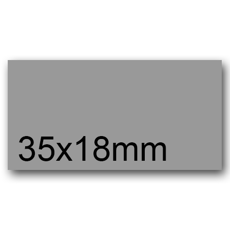 wereinaristea EtichetteAutoadesive, 35x18mm(18x35) CartaGRIGIA GRIGIO, adesivo Permanente, angoli a spigolo, per ink-jet, laser e fotocopiatrici, su foglio A4 (210x297mm).