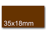 wereinaristea EtichetteAutoadesive, 35x18mm(18x35) CartaMARRONE MARRONE, adesivo Permanente, angoli a spigolo, per ink-jet, laser e fotocopiatrici, su foglio A4 (210x297mm) BRA2975ma