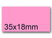 wereinaristea EtichetteAutoadesive, 35x18mm(18x35) CartaROSA ROSA, adesivo Permanente, angoli a spigolo, per ink-jet, laser e fotocopiatrici, su foglio A4 (210x297mm) BRA2975rs