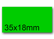 wereinaristea EtichetteAutoadesive, 35x18mm(18x35) CartaVERDE VERDE, adesivo Permanente, angoli a spigolo, per ink-jet, laser e fotocopiatrici, su foglio A4 (210x297mm) bra2975VE