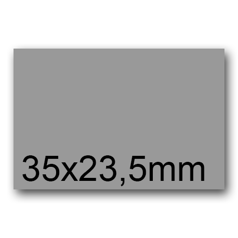wereinaristea EtichetteAutoadesive, 35x23,5mm(23,5x35) CartaGRIGIA Adesivo Permanente, angoli a spigolo, per ink-jet, laser e fotocopiatrici, su foglio A4 (210x297mm).