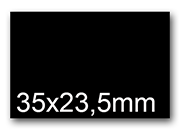 wereinaristea EtichetteAutoadesive, 35x23,5mm(23,5x35) CartaNERA Adesivo Permanente, angoli a spigolo, per ink-jet, laser e fotocopiatrici, su foglio A4 (210x297mm) BRA2976ne