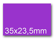 wereinaristea EtichetteAutoadesive, 35x23,5mm(23,5x35) CartaVIOLA Adesivo Permanente, angoli a spigolo, per ink-jet, laser e fotocopiatrici, su foglio A4 (210x297mm).