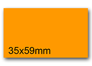 wereinaristea EtichetteAutoadesive, 35x59mm(59x35) CartaARANCIONE Adesivo Permanente, angoli a spigolo, per ink-jet, laser e fotocopiatrici, su foglio A4 (210x297mm).