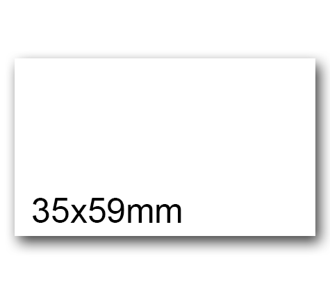 wereinaristea EtichetteAutoadesive, 35x59mm(59x35) CartaBIANCA Adesivo Permanente, angoli a spigolo, per ink-jet, laser e fotocopiatrici, su foglio A4 (210x297mm).