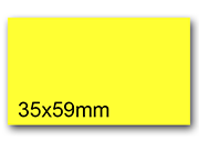 wereinaristea EtichetteAutoadesive, 35x59mm(59x35) CartaGIALLA Adesivo Permanente, angoli a spigolo, per ink-jet, laser e fotocopiatrici, su foglio A4 (210x297mm) bra2978GI