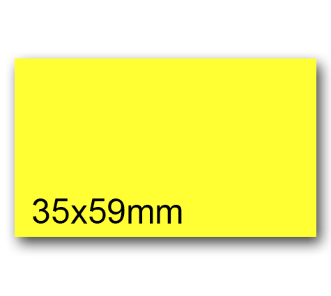 wereinaristea EtichetteAutoadesive, 35x59mm(59x35) CartaGIALLA Adesivo Permanente, angoli a spigolo, per ink-jet, laser e fotocopiatrici, su foglio A4 (210x297mm).