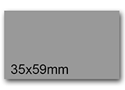 wereinaristea EtichetteAutoadesive, 35x59mm(59x35) CartaGRIGIA Adesivo Permanente, angoli a spigolo, per ink-jet, laser e fotocopiatrici, su foglio A4 (210x297mm) BRA2978gr