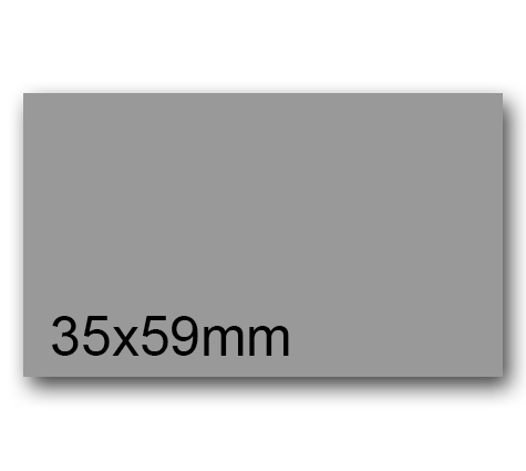 wereinaristea EtichetteAutoadesive, 35x59mm(59x35) CartaGRIGIA Adesivo Permanente, angoli a spigolo, per ink-jet, laser e fotocopiatrici, su foglio A4 (210x297mm).