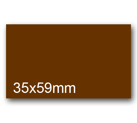 wereinaristea EtichetteAutoadesive, 35x59mm(59x35) CartaMARRONE Adesivo Permanente, angoli a spigolo, per ink-jet, laser e fotocopiatrici, su foglio A4 (210x297mm).