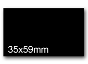 wereinaristea EtichetteAutoadesive, 35x59mm(59x35) CartaNERA Adesivo Permanente, angoli a spigolo, per ink-jet, laser e fotocopiatrici, su foglio A4 (210x297mm) BRA2978ne