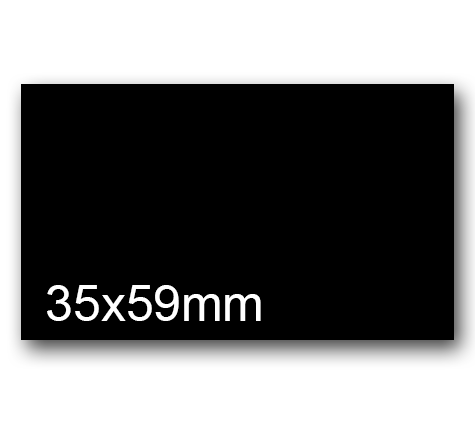 wereinaristea EtichetteAutoadesive, 35x59mm(59x35) CartaNERA Adesivo Permanente, angoli a spigolo, per ink-jet, laser e fotocopiatrici, su foglio A4 (210x297mm).