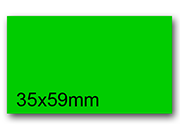 wereinaristea EtichetteAutoadesive, 35x59mm(59x35) CartaVERDE Adesivo Permanente, angoli a spigolo, per ink-jet, laser e fotocopiatrici, su foglio A4 (210x297mm) bra2978VE
