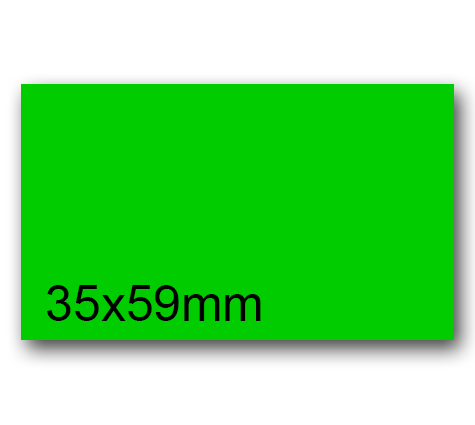wereinaristea EtichetteAutoadesive, 35x59mm(59x35) CartaVERDE Adesivo Permanente, angoli a spigolo, per ink-jet, laser e fotocopiatrici, su foglio A4 (210x297mm).