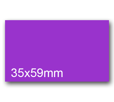 wereinaristea EtichetteAutoadesive, 35x59mm(59x35) CartaVIOLA Adesivo Permanente, angoli a spigolo, per ink-jet, laser e fotocopiatrici, su foglio A4 (210x297mm).